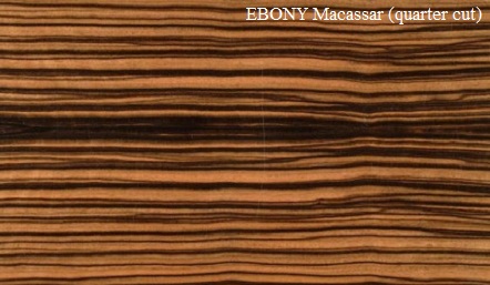 Ebony Macassar Quartered