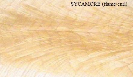 Sycamore Flame/Curl Wood Veneer