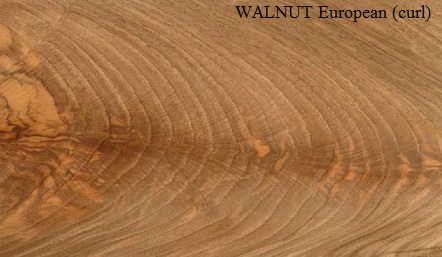 Walnut European Flame/Curl Wood Veneer